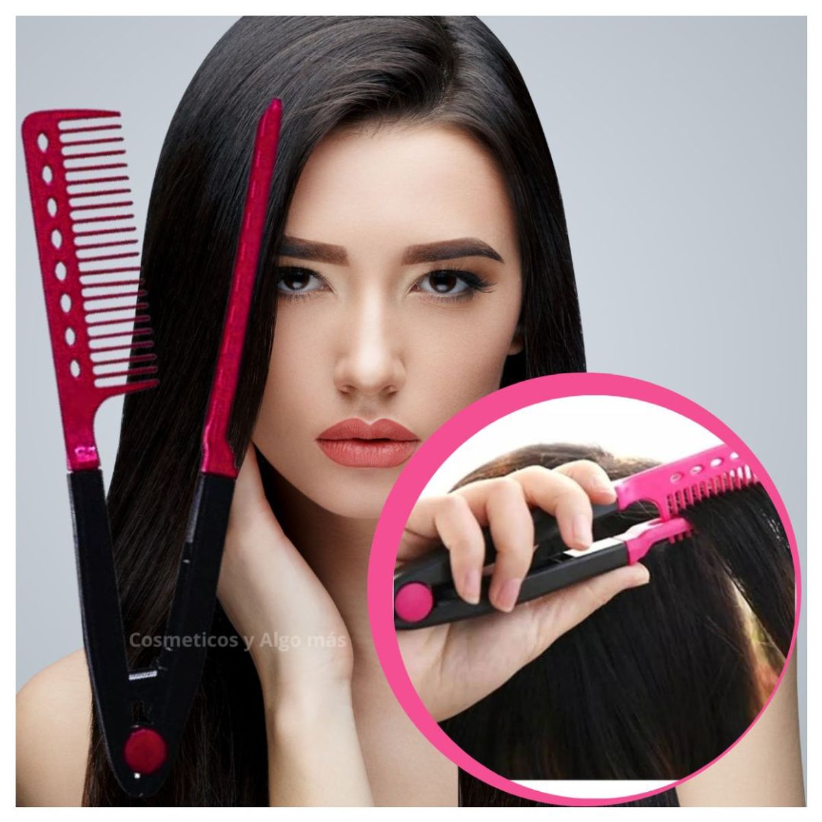 PFIFFERY - Peine profesional para ALISAR cabello con plancha