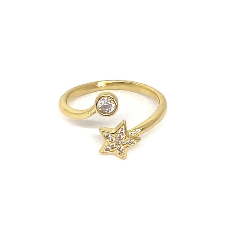 ANDREA COGGIOLA JOYAS - Anillo Luces Enchapado Oro 18K