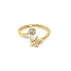 ANDREA COGGIOLA JOYAS - Anillo Luces Enchapado Oro 18K