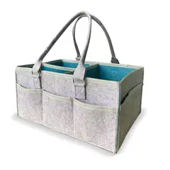 KIVARA - Organizador De Pañales Deluxe Para Mudador Azul