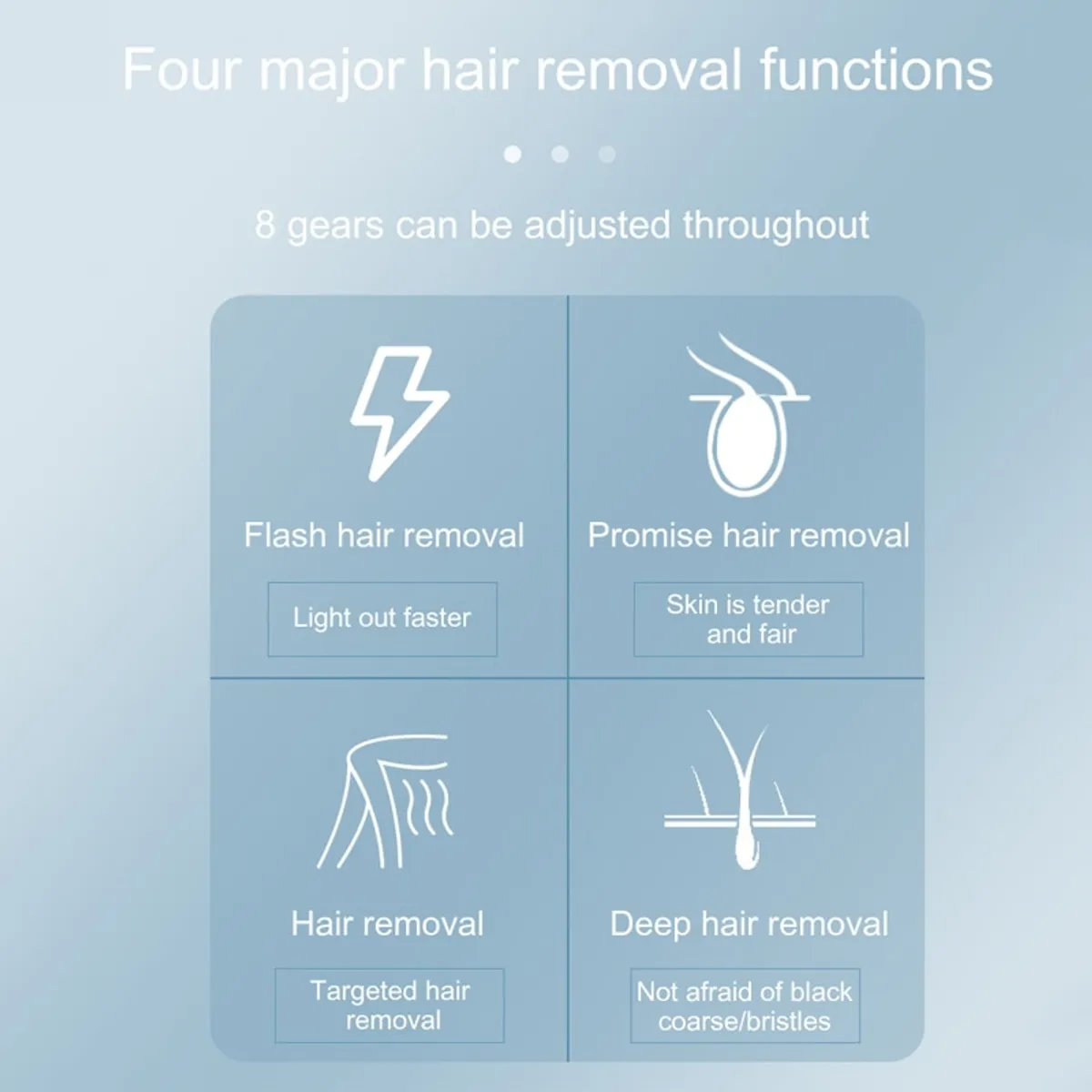 VATYERTY - Depiladora Láser Profesional permanente LED IPL 990000 Flash Blanco