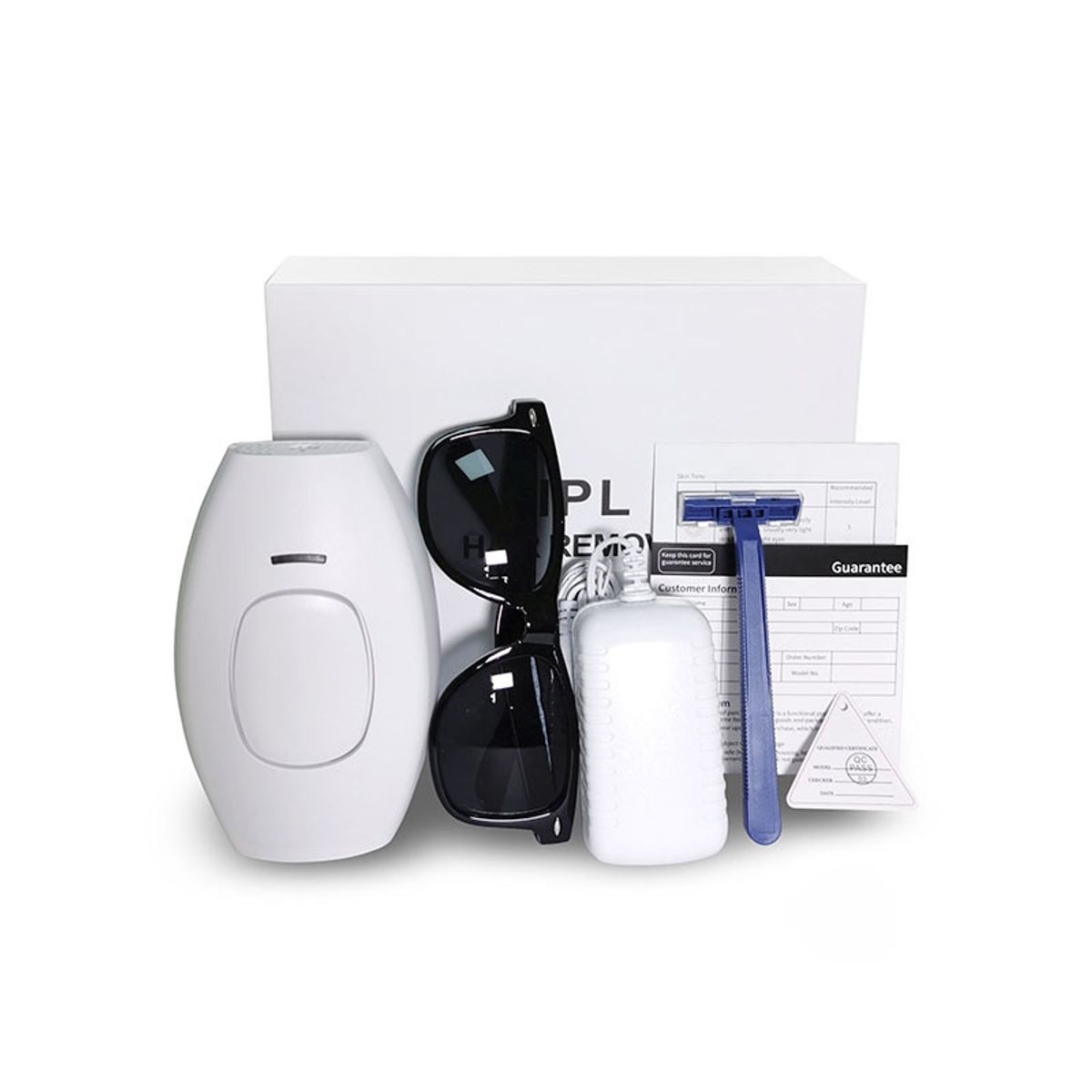 VATYERTY - Depilador láser eléctrico depilador de luz de pulso fuerte Permanente Negro