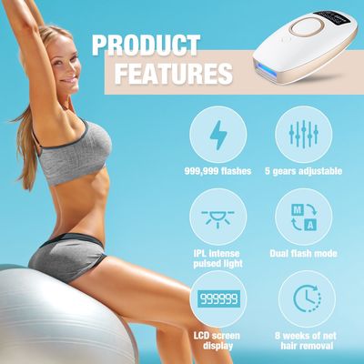 Imagen 2 del producto Depiladora láser IPL para mujeres y hombres 999999 Flashes Verde