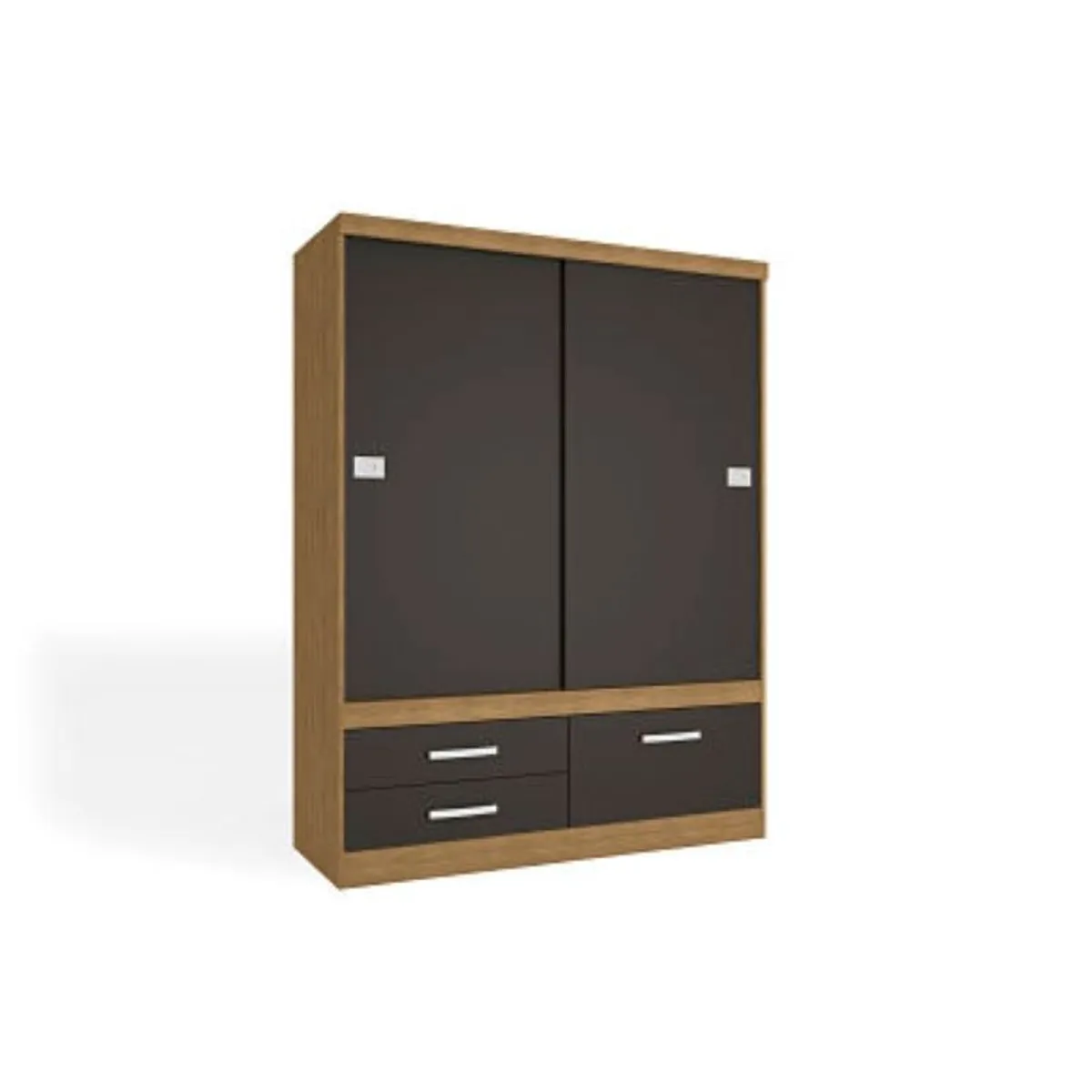 YARDAS - Closet Yardas Emilia Negro / Angelín 2 Ptas Correderas 3 Cajones