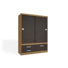 YARDAS - Closet Emilia Negro / Angelín 2 Ptas Correderas 3 Cajones
