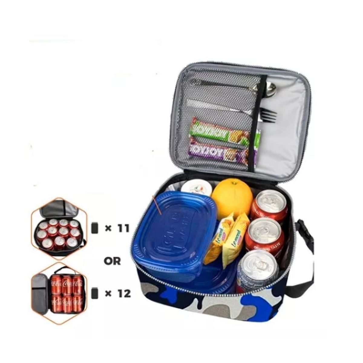 OFERTABKN - Lonchera Térmica Portátil Hombre Bolsa Del Almuerzo  Azul