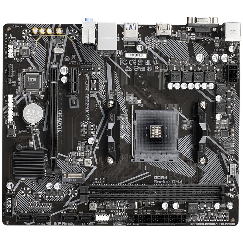 GIGABYTE - Placa Madre Gigabyte A520M K V2