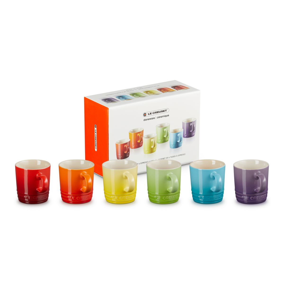 LE CREUSET - Le Creuset SET 6 TAZAS ARCOIRIS 100 ML Cerámica