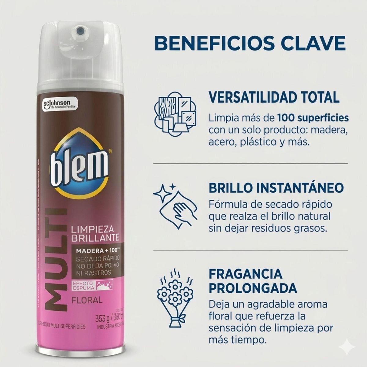 GENERICO - Blem Multi Superficies Aerosol Floral 353 g Limpieza