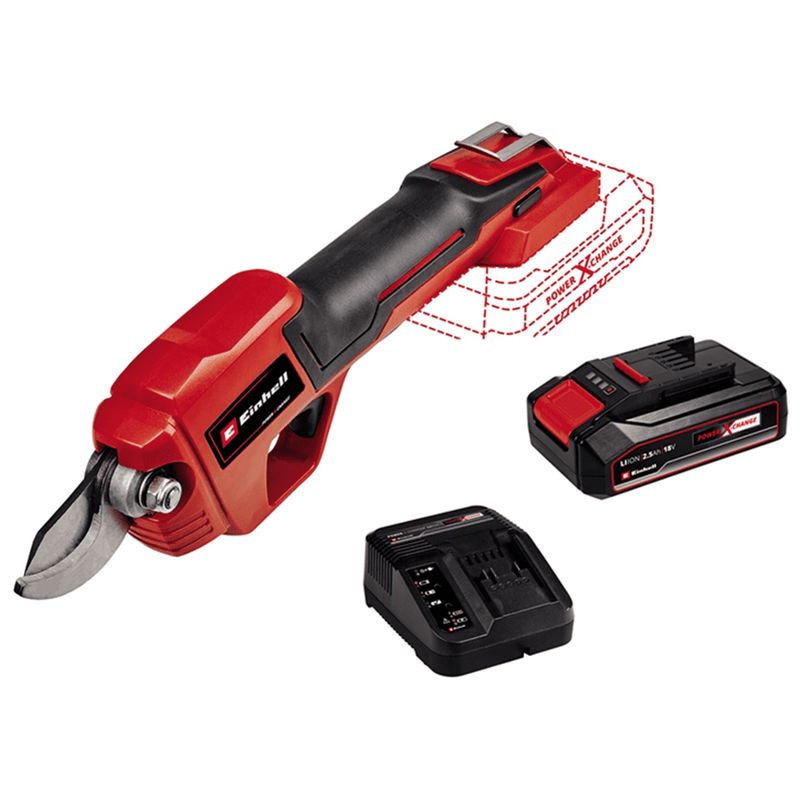 EINHELL - Tijera De Podar Jardin Inalámbrica 18v Bateria Carg Einhell