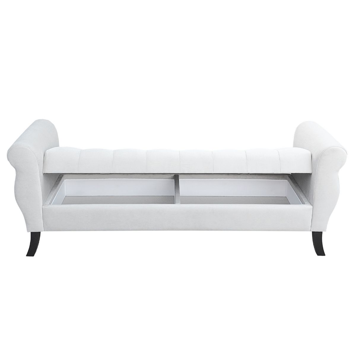 GENERICO - Banqueta Baúl Diva Color Crudo Tamaño Super King 180x45x70cm