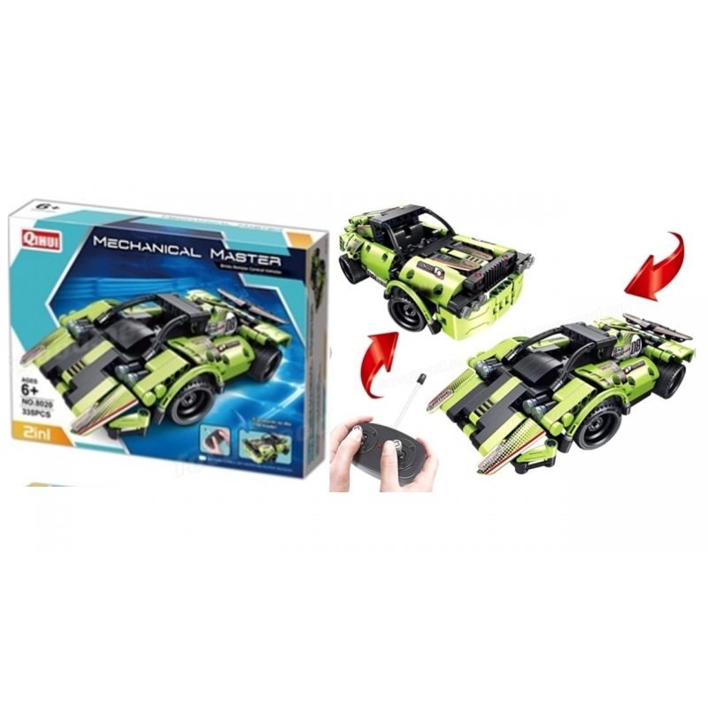 GENERICO - QIHUI 8020 TECH BRICKS R C SPORTSCAR 2 IN 1 335 PCS 4CH