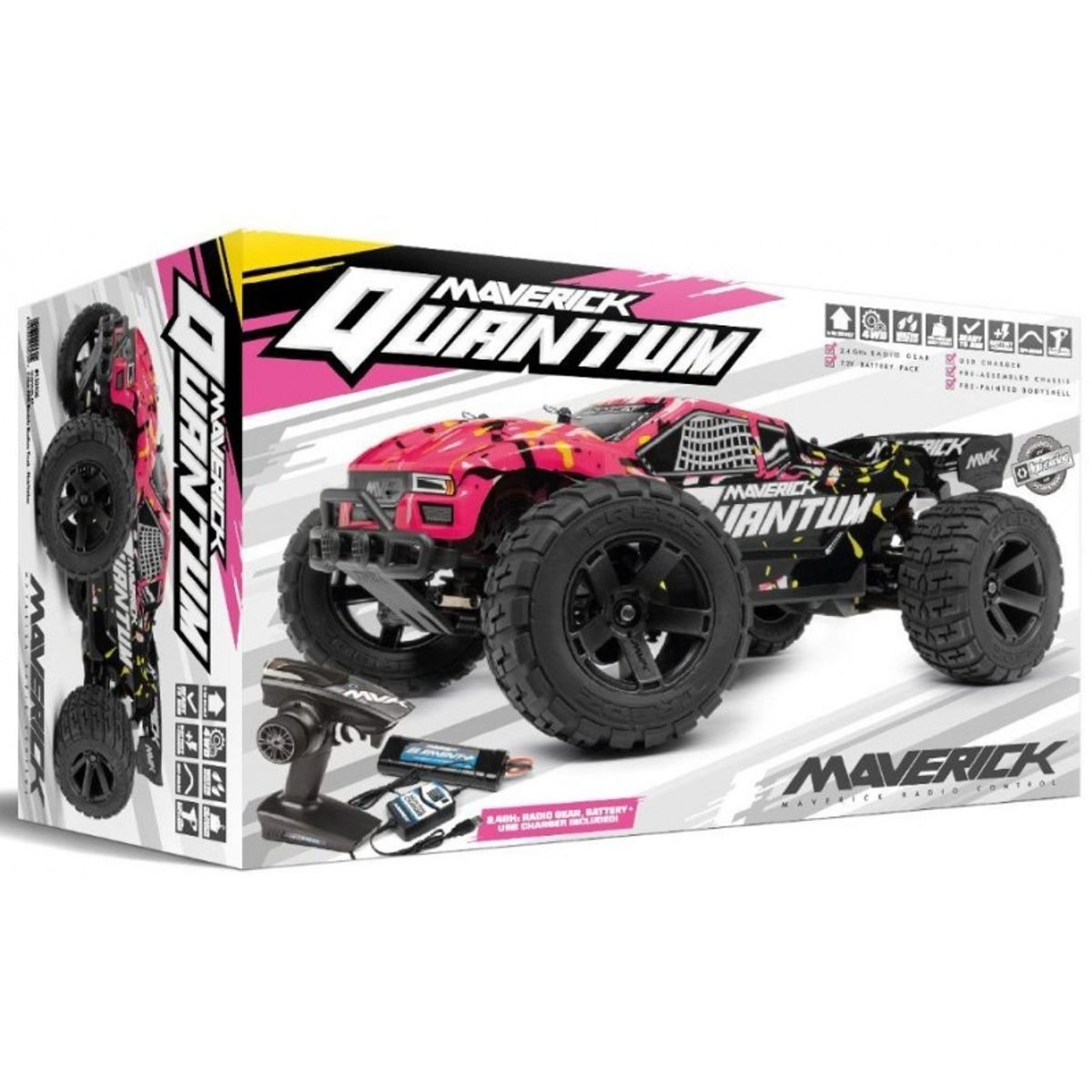 GENERICO - HPI 150106 MAVERICK QUANTUM XT 1-10 4WD STADIUM TRUCK PINK