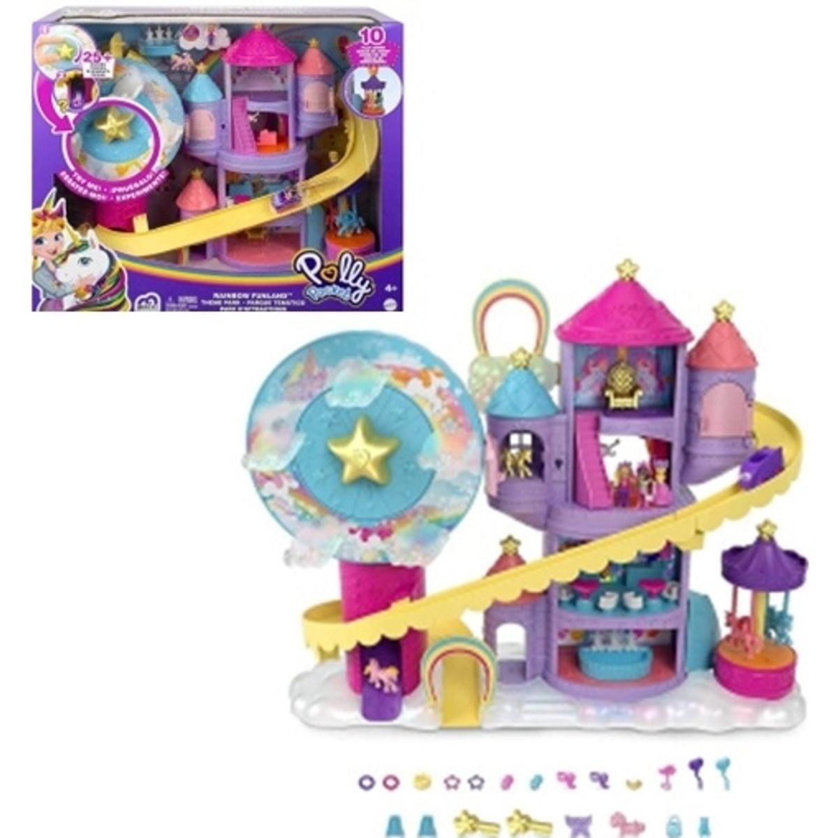 MATTEL - MATTEL GYK44 POLLY POCKET RAINBOW FUNLAND THEME PARK PLAYSET