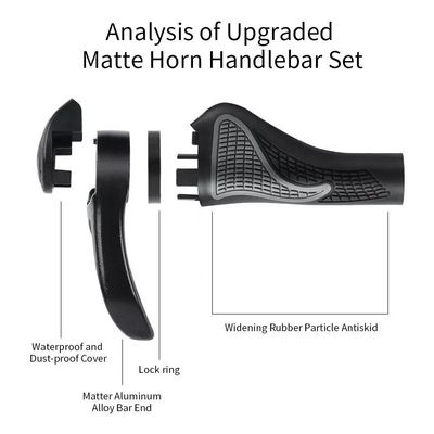 Imagen 2 del producto Puños Con Cachos Ajustables Ergonómico Bicicleta Cuernos