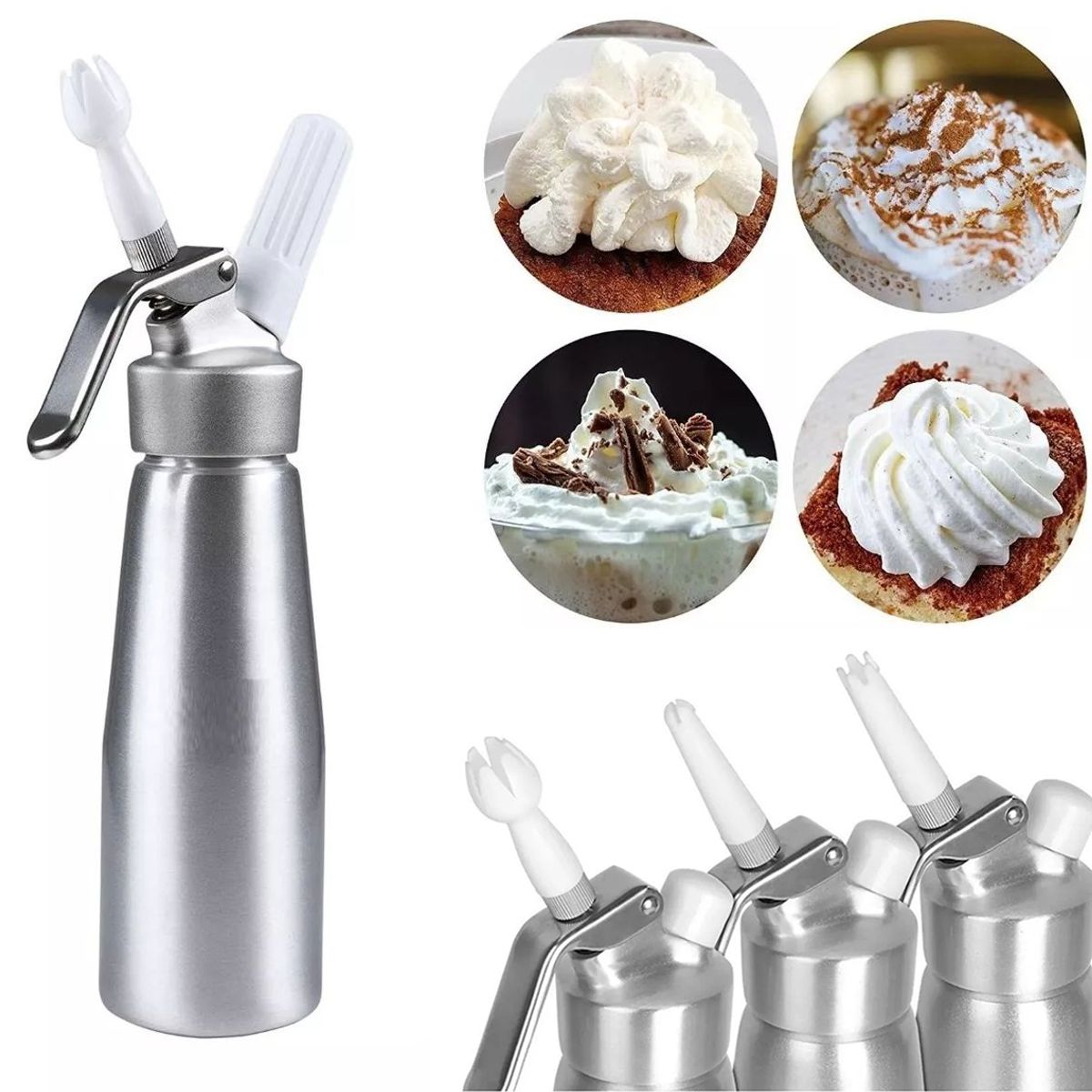 KUANGYE - Sifon Crema Batida Sifon Crema Chantilly Sifon Cocina 500ml