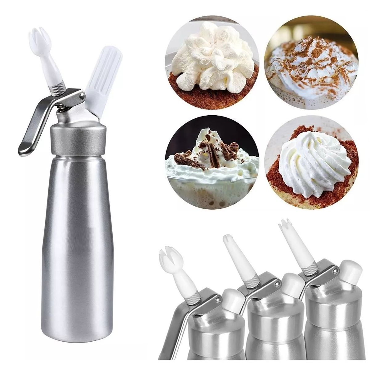 KUANGYE - Sifon Crema Batida Sifon Crema Chantilly Sifon Cocina 500ml