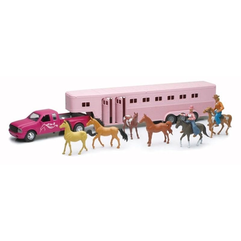 GENERICO - NEWRAY 15395 PINK PICK UP FIFTH WHEEL HORSE