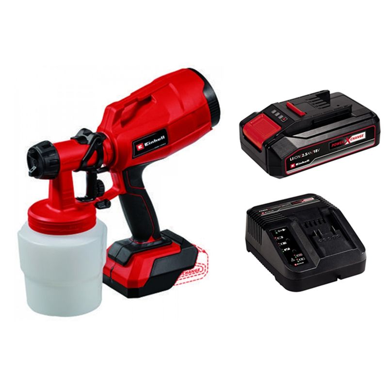 EINHELL - Pistola De Pintura Inalambrica 18v Bateria Cargador Einhell