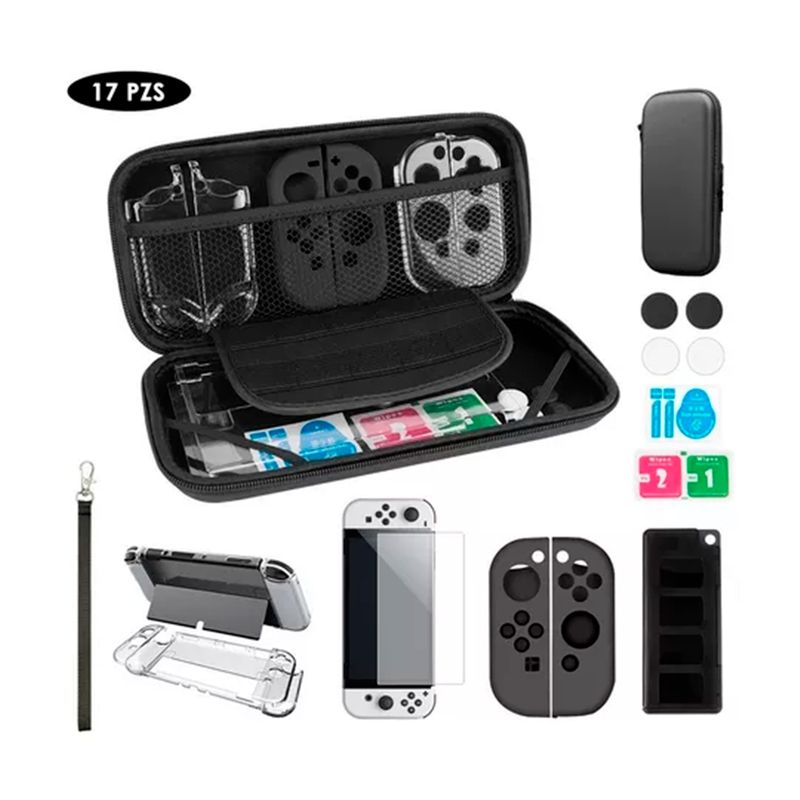 GENERICO - Estuche Protector Para Nintendo Switch Oled 17 En 1