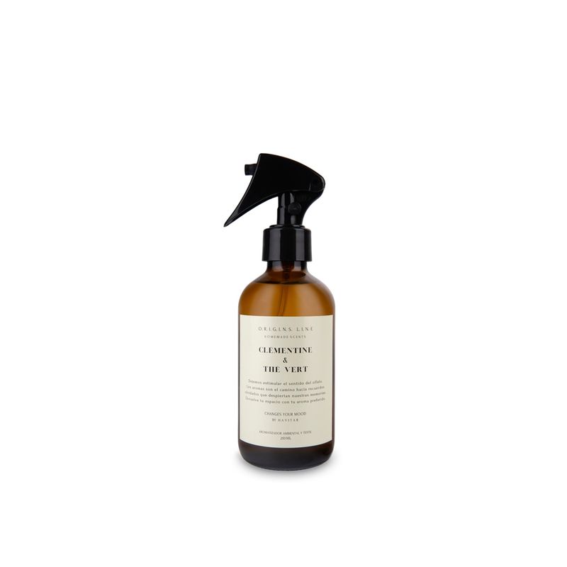 HAVITAR - Aromatizador Ambiental y Textil, vidrio 250 ML Clémentine & Thé Vert