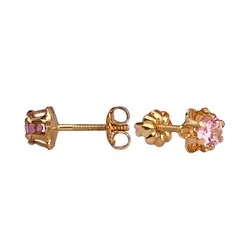 MODAS LILLO - Aro Mujer Chatón Italiano Rosa Oro 18k Joyas