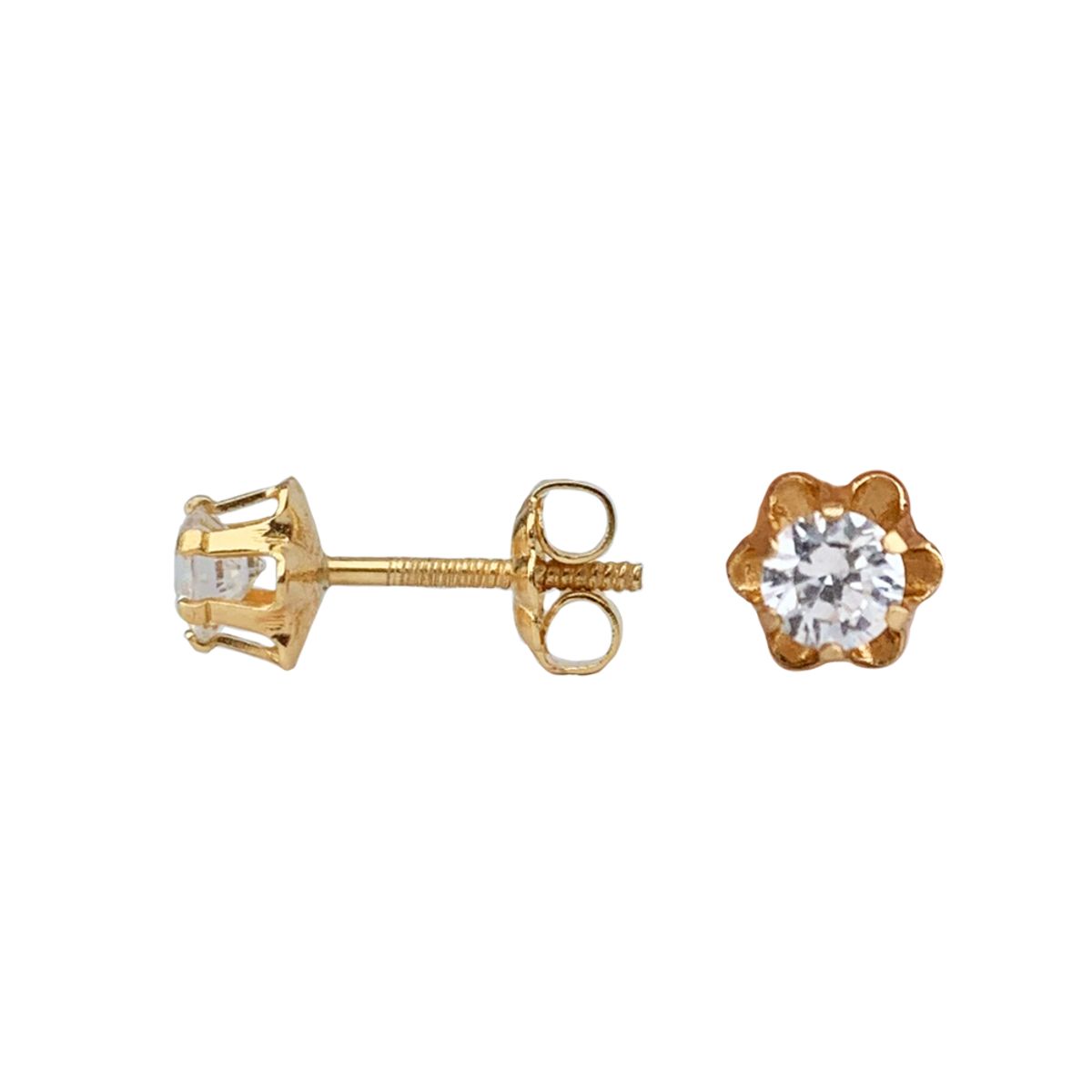 MODAS LILLO - Aro Mujer Chatón Italiano Circón Oro 18k Joyas Modas Lillo