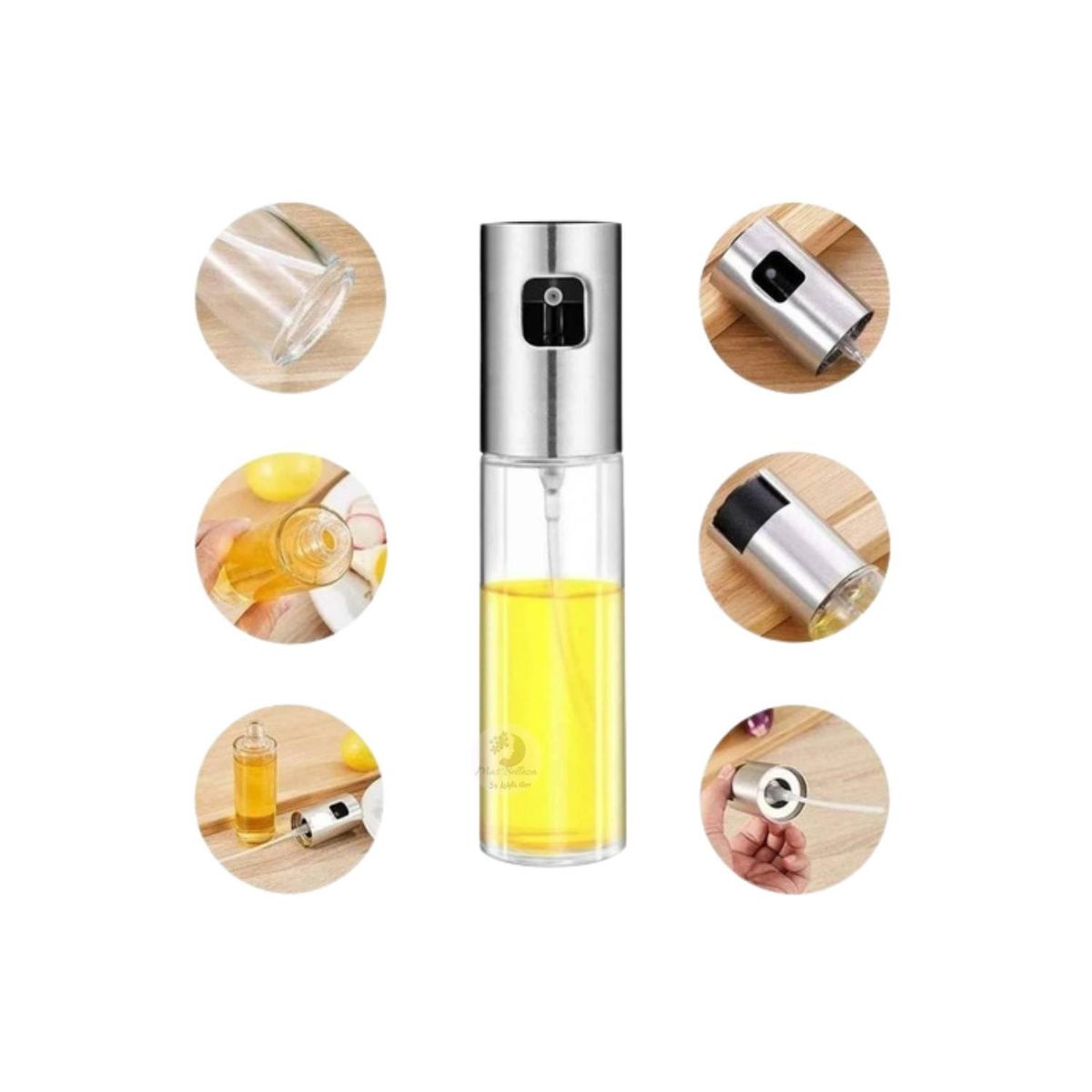 GENERICO - Dispensador Spray Rociador Aceite Vinagre Botella Vidrio