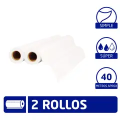 GENERICO - Sabanillas Médicas Prepicada Winroll 2 Rollos (40 mts x rollo)