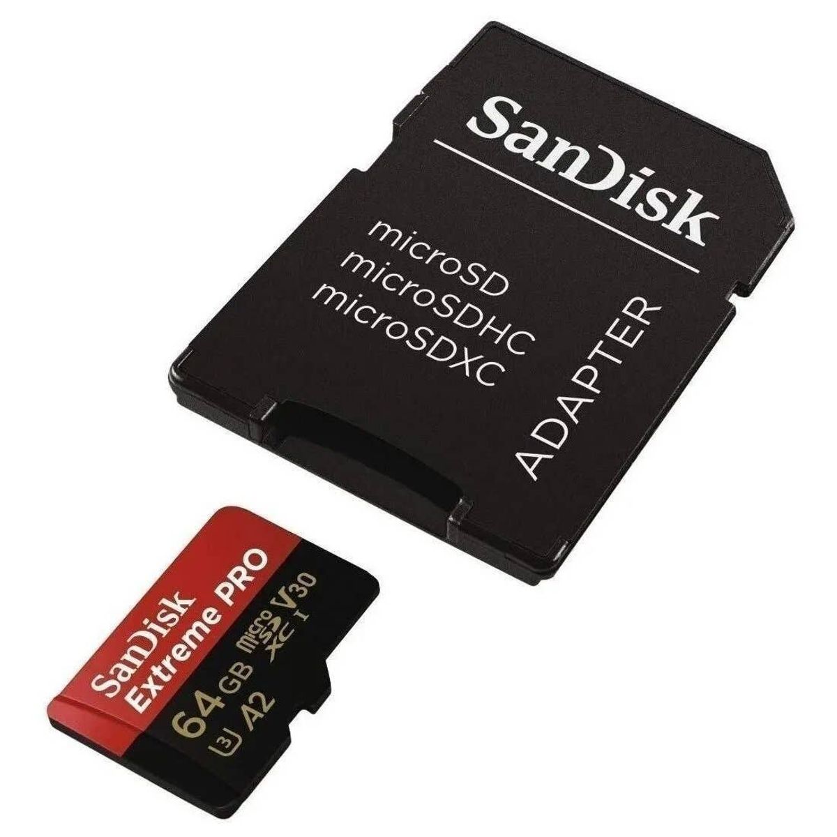 SANDISK - Tarjeta MicroSD 64GB Sandisk Extreme Pro UHS-I C10.