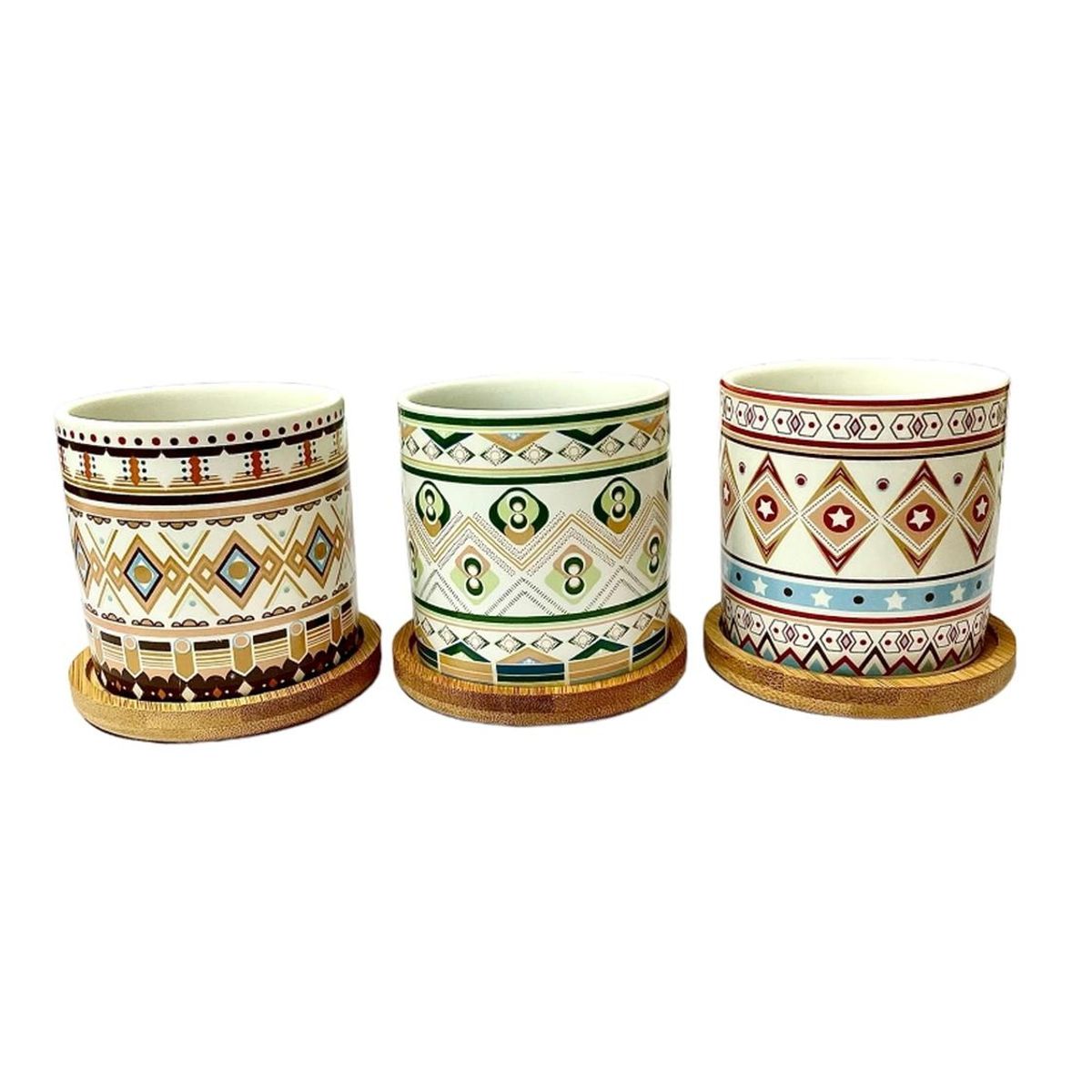 GENERICO - Set macetas cerámica para suculentas