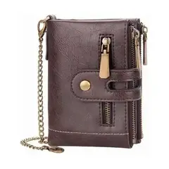 GENERICO - Billetera De Cuero Para Hombre Con Rfid Antirrobo