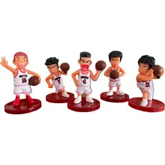 GENERICO - Set 5 Figuras Slam Dunk Shohoku Equipo Blanco
