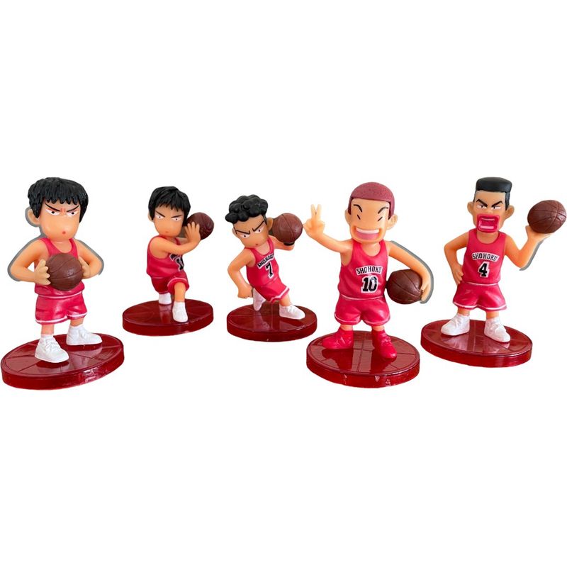 GENERICO - Set 5 Figuras Slam Dunk Shohoku Equipo Rojo
