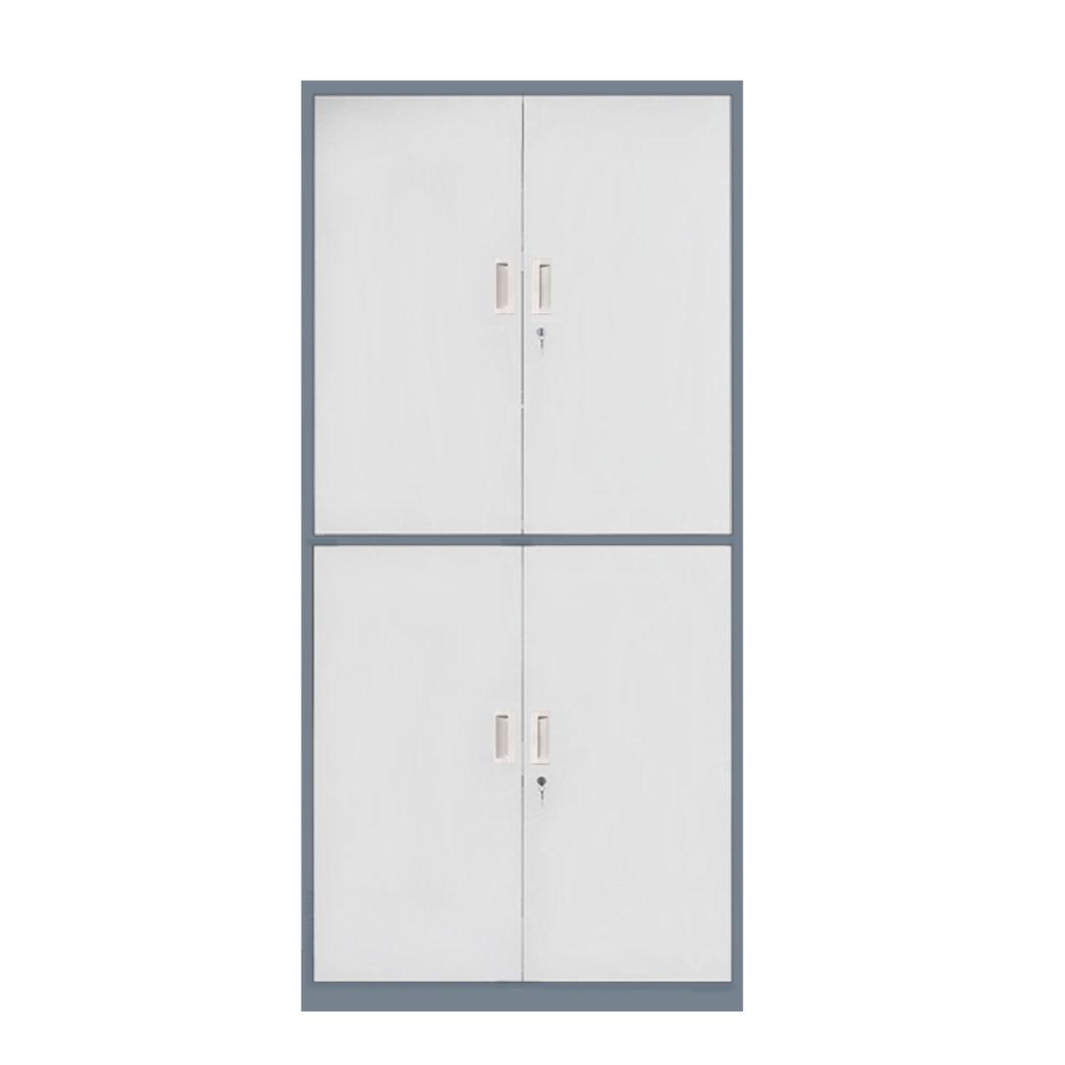 PROCHEF - Armario de Acero 90x40x185 cm 2 Cuerpos 4 Puertas 3 Bandejas