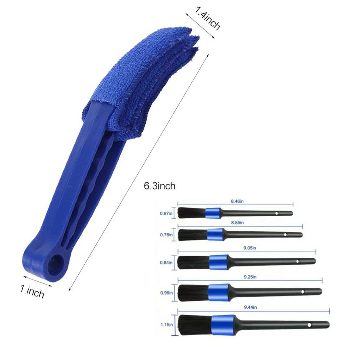 EVERSO - Juego De Cepillos De Limpieza De Coche 22 Piezas Micro Fibra