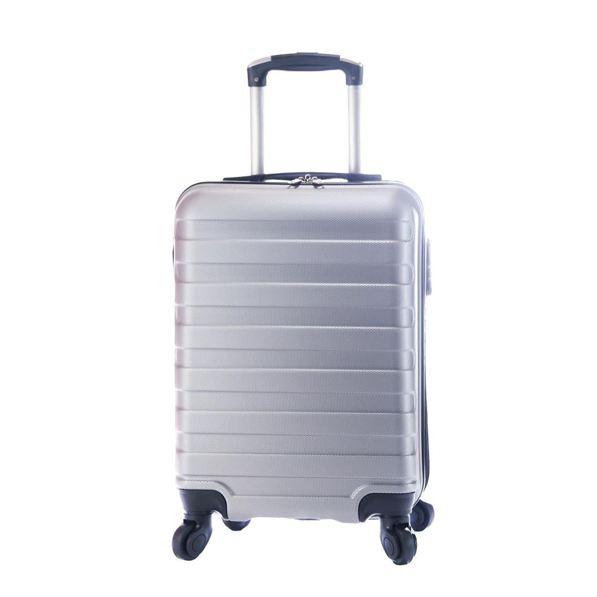 GENERICO - Maleta de Viaje con Lineas Capacidad 10 Kilos 360°  Gris Horizontal