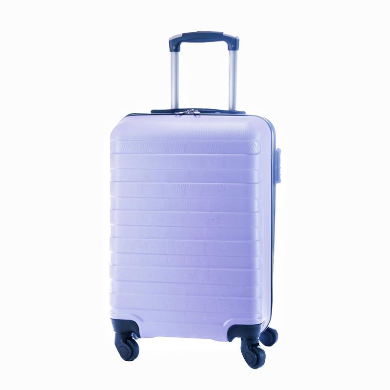 GENERICO - Maleta de Viaje con Lineas Capacidad 10 Kilos 360°  Lila Horizontal