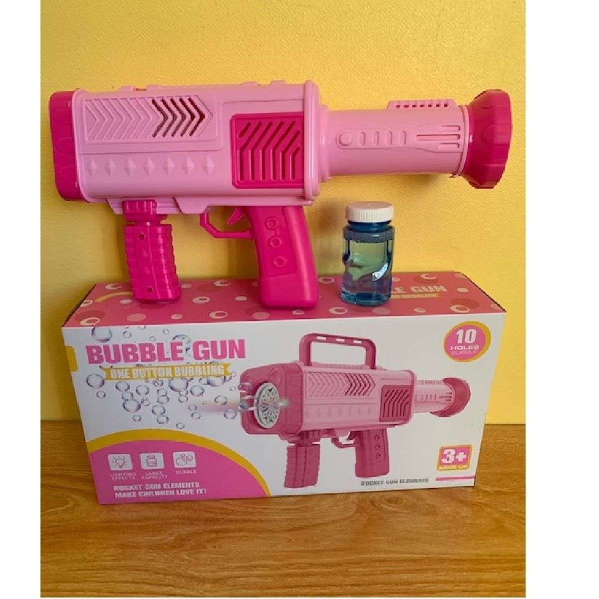 GENERICO - Lanzador De Burbujas Bubble Gun Tipo Bazooka