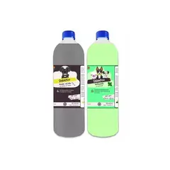 MASCOKITS - Pack Shampoo P Perro Pelaje Negro Orgánico - Anti Pulgas 1lt
