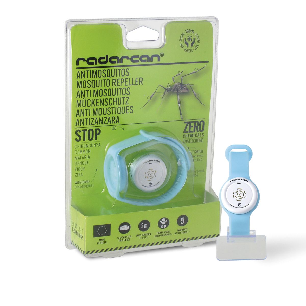 RADARCAN - PULSERA ANTIMOSQUITOS PERSONAL PLUS R-100 RADARCAN