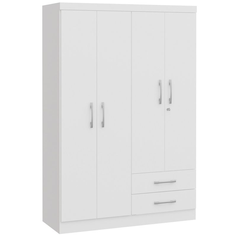 YARDAS - Closet Yardas Josefa Blanco 1x4 4 Puertas 2 Cajones
