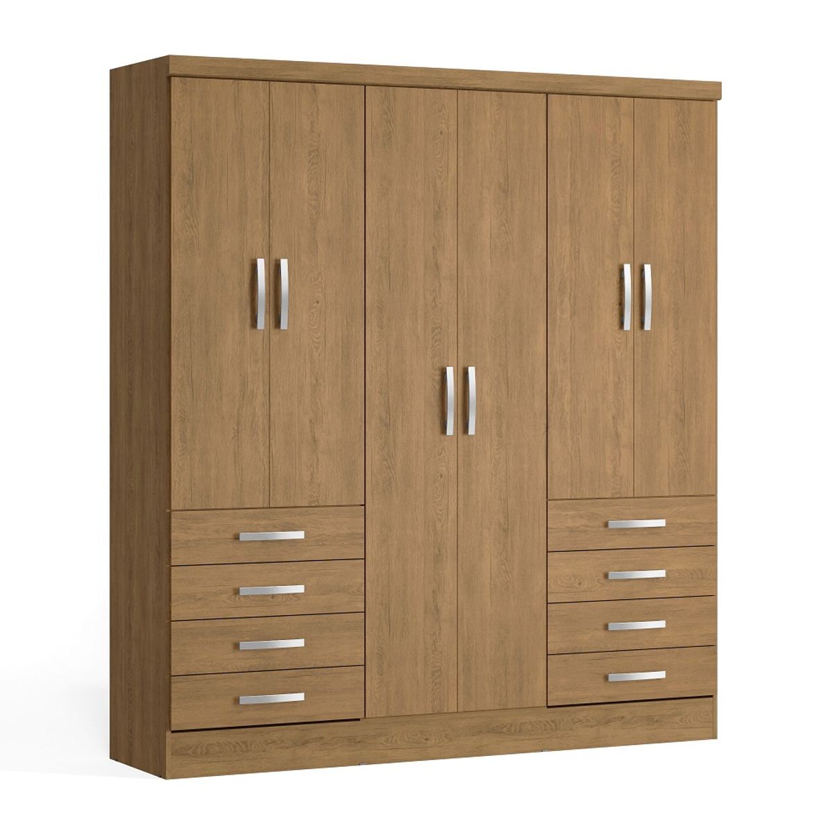 YARDAS - Closet Yardas Agustina Nogal 6 Puertas 8 Cajones