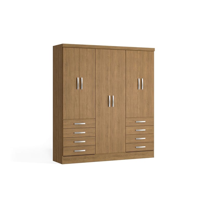 YARDAS - Closet Yardas Agustina Nogal 6 Puertas 8 Cajones