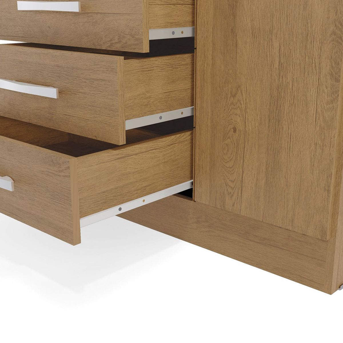 YARDAS - Cómoda Yardas Beatriz Nogal 5 Cajones 1 Puerta