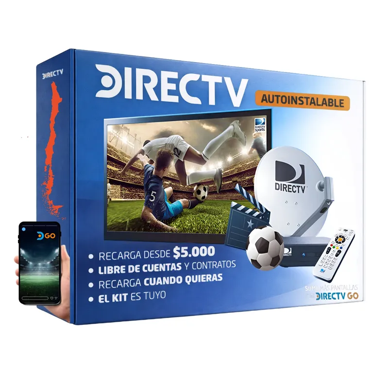GENERICO Antena DirecTV Prepago Satelital HD Kit FULL + 2 Directv GO