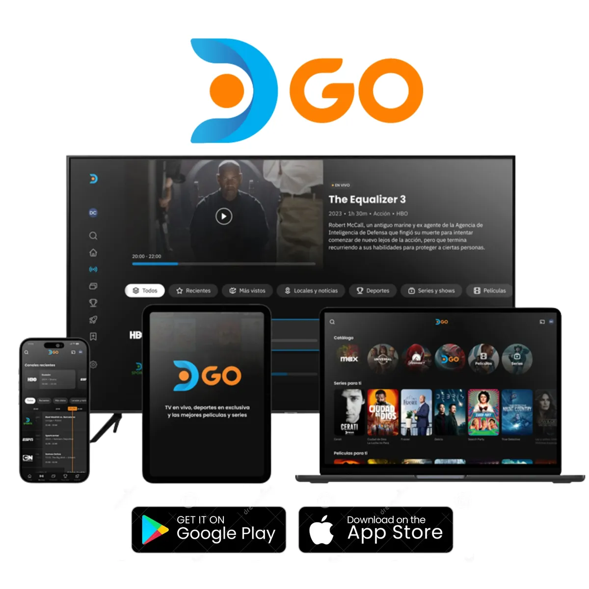 GENERICO - Antena DirecTV Prepago Satelital HD Kit FULL + 2 Directv GO