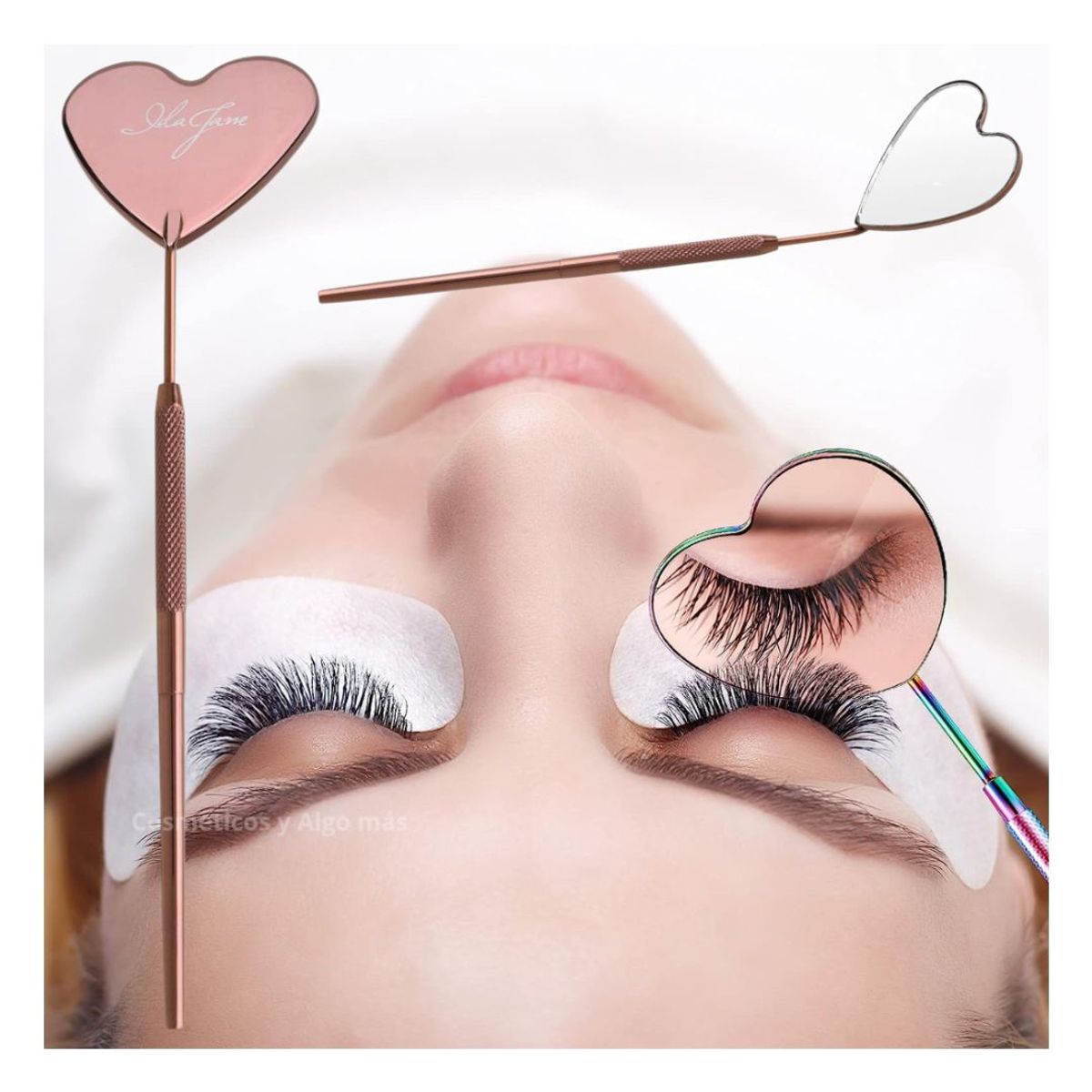 GENERICO - Espejo en forma de corazón con aumento