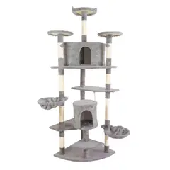OLINA - Rascador De Gatos Esquinero Alba Gris Claro