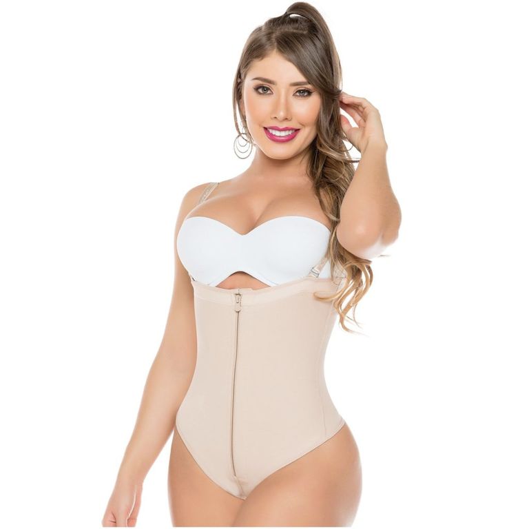 Fajas Reductora y Moldeadora Tipo Body Strapless 212 Beige XS